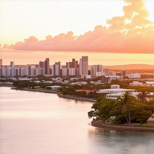 Honolulu SEO Strategy Visual Honolulu city skyline with digital marketing elements for SEO