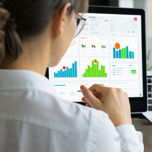 Person analyzing local SEO metrics with Honolulu cityscape in background