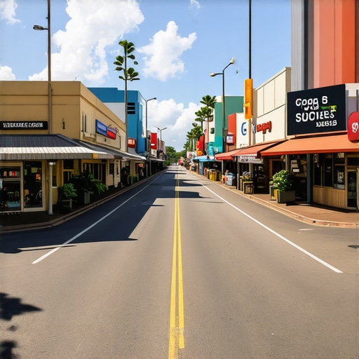 Honolulu Business Street with Google Maps Overlay Busy Honolulu street scene with digital Google Maps interface highlighting local businesses
