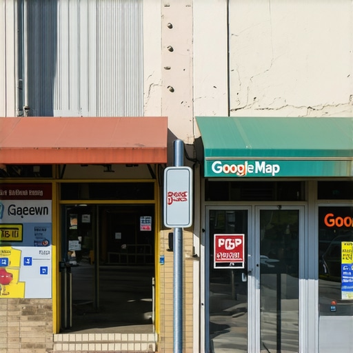 Honolulu storefronts with Google Maps overlay for local SEO