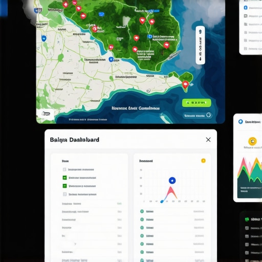 A digital dashboard displaying Hawaii local SEO metrics including map rankings, citations, and reviews.