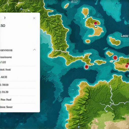 A digital dashboard displaying Hawaii-specific local SEO metrics and map rankings.