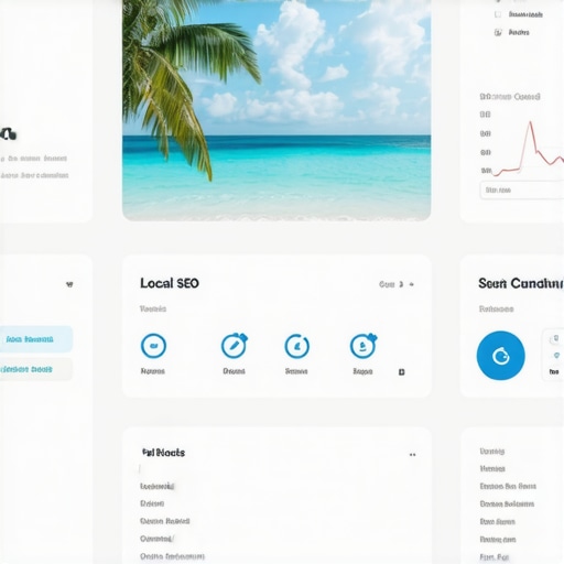 Screenshot of local SEO analytics dashboard with Hawaii theme