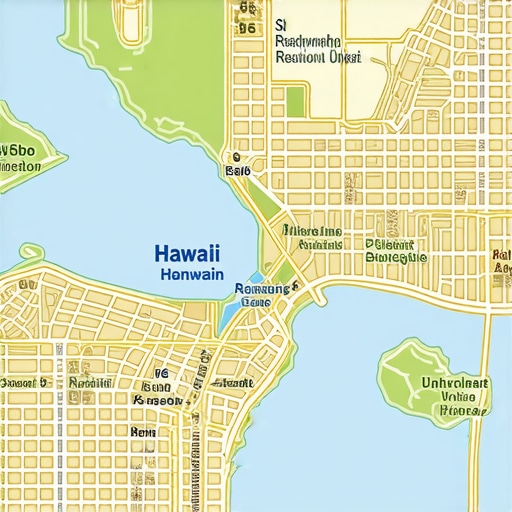 Hawaii map highlighting specific neighborhoods for local business service areas